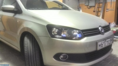 Биксенон своими силами на VW POLO седан. [ФОТО]