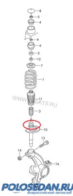 Перед. и зад. амортизаторы VW Polo седан - неориг. аналоги