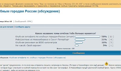 Клубная эстафета по клубным городам России (обсуждение)