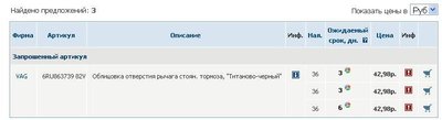 Номера запчастей и цены на них, оригинал и не оригинал