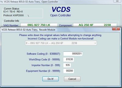 Кодирование АКПП на VW Polo седан