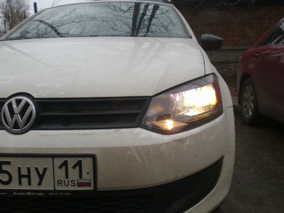 Замена лампочек  VW Polo sedan