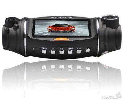 Видеорегистратор с 2 камерами с GPS