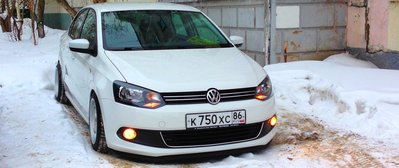 Все об установке ПТФ . VW Polo sedan