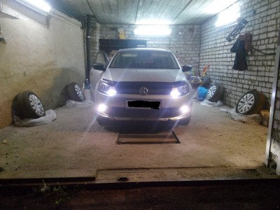 Все об установке ПТФ . VW Polo sedan