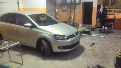 Биксенон своими силами на VW POLO седан. [ФОТО]