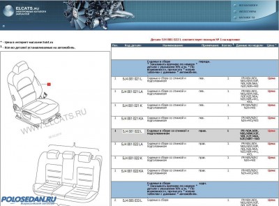 Замена передних и задних сидений на VW Polo sedan