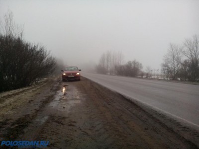 Дневные ходовые огни на VW Polo седан