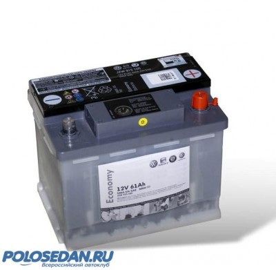 Аккумулятор в VW Polo седан