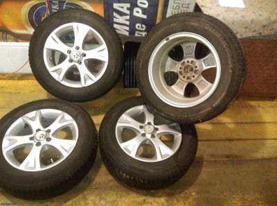 диски replika 5*100 r15 et38 + шины continental 195/65