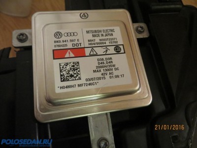 Оригинальные биксеноновые фары VW Polo